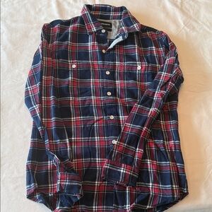 Bonobos Men's Navy and Red Plaid Casual Shirt